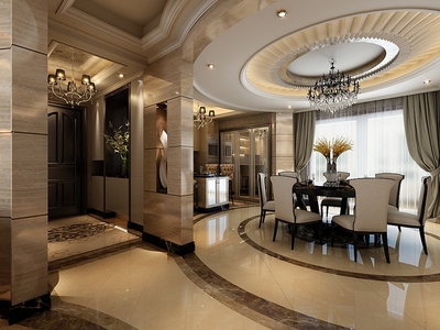 220平米90萬預(yù)算，簡歐風(fēng)三居室如何打造？上海裝修案例大全解析